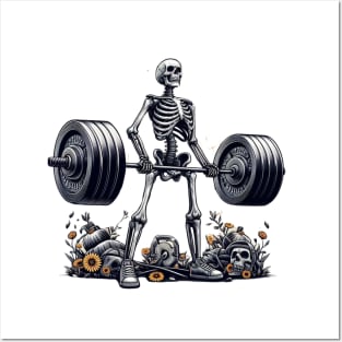 Deadlift Skeleton Posters and Art